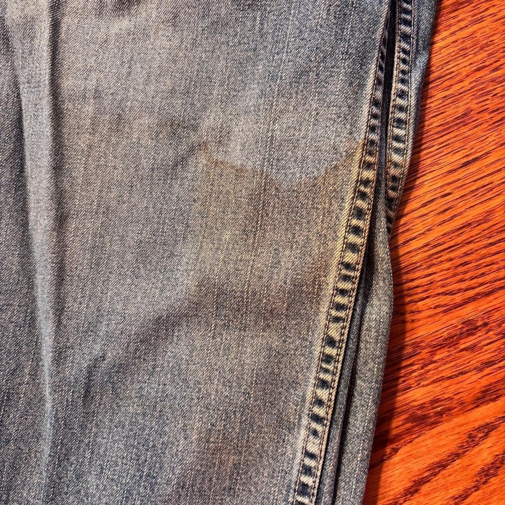 Vintage Upcycled Tommy Hilfiger‎ Flare Jeans Womens Size14R Cardinals Christmas - Picture 10 of 11